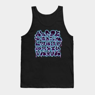 Neon Graffiti Alphabet Tank Top